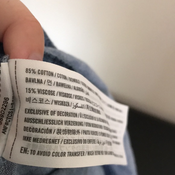 Hollister Chambray Short Overall | Lightweight Overall Shorts - Picture 9 of 12